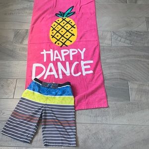 Swimming Trunks w/Beach Towel, Boys Size Lg
